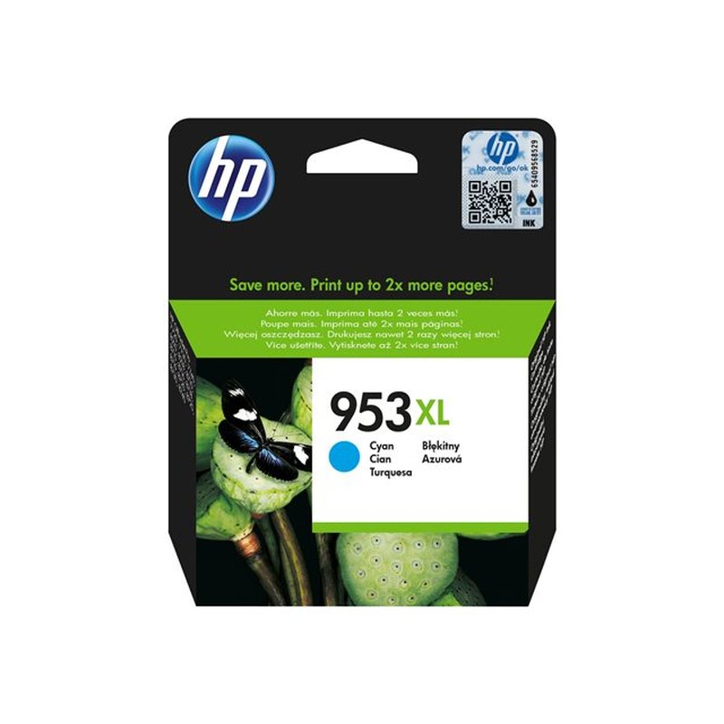 HP Cartucho de tinta Original 953XL de alto rendimiento cian