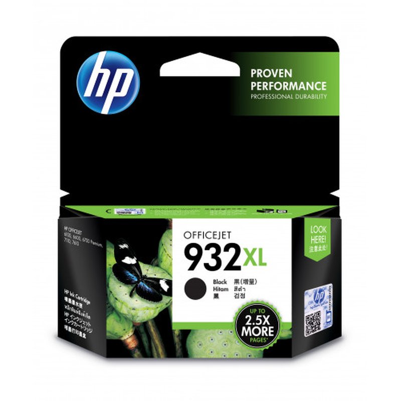 HP Cartucho de tinta original 932XL de alta capacidad negro
