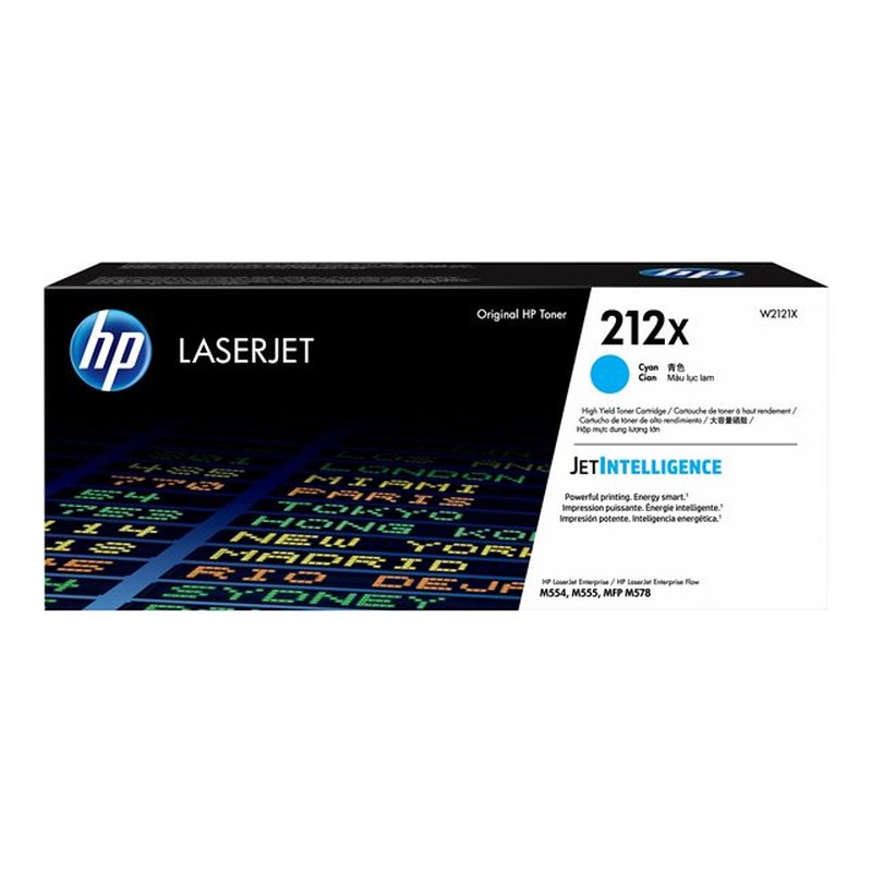 HP Cartucho de tóner Original LaserJet 212X cian de alta capacidad