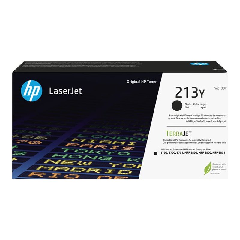 HP Cartucho de tóner Original LaserJet 213Y de capacidad superior negro