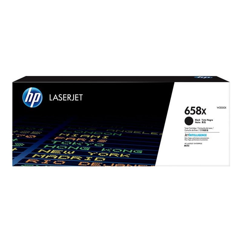 HP Cartucho de tóner Original LaserJet 658X negro de alta capacidad