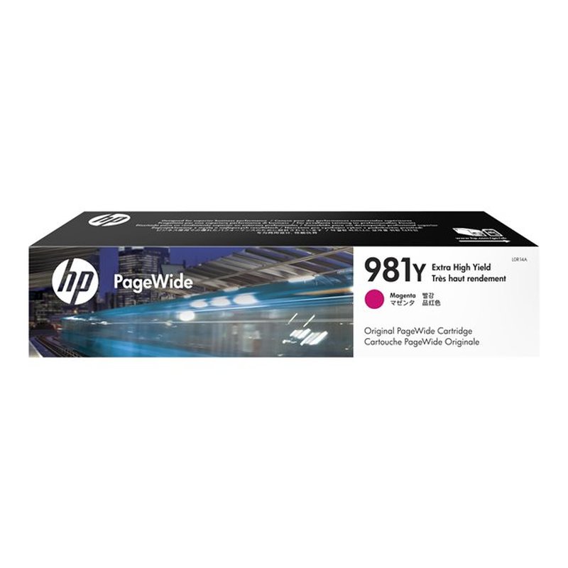 HP Cartucho original PageWide 981Y magenta de alto rendimiento
