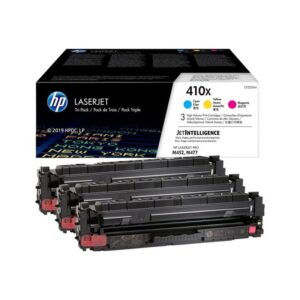 HP Paquete de 3 cartuchos de tóner cian/magenta/amarillo Originales LaserJet 410X de alta capacidad