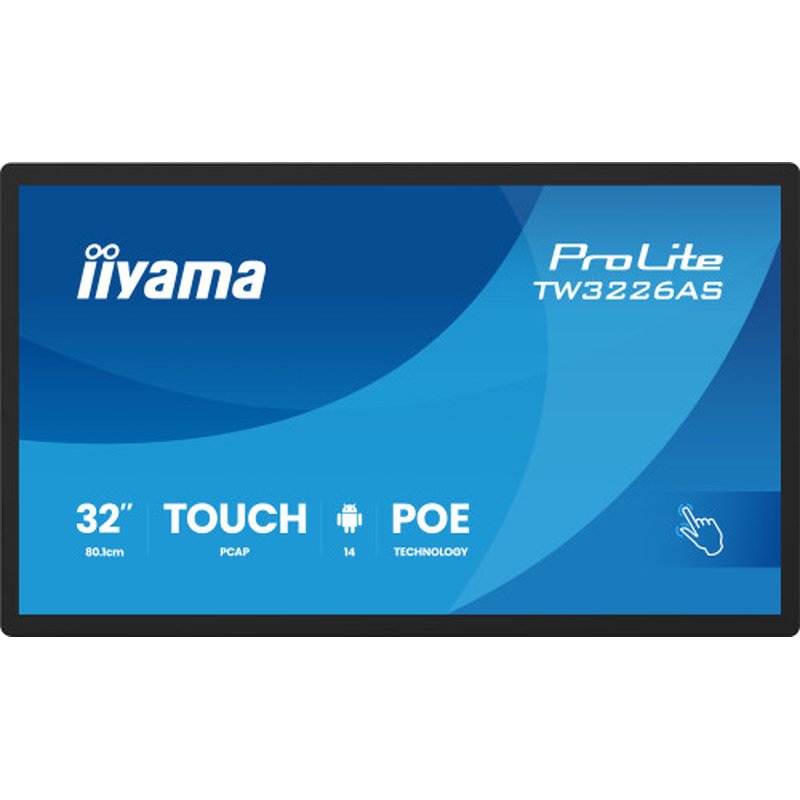 iiyama TW3226AS-B3P pantalla de señalización Panel plano interactivo 80 cm (31.5") LED Wifi 500 cd / m² Full HD Negro Pantalla táctil Procesador incorporado Android 14 24/7 iiyama TW3226AS-B3P pantalla de señalización Panel plano interactivo 80 cm (31.5") LED Wifi 500 cd / m² Full HD Negro Pantalla táctil Procesador incorporado Android 14 24/7 - Imagen 2