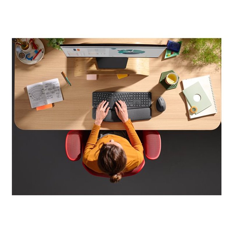 Logitech Ergo K860 teclado RF Wireless + Bluetooth Español Grafito Logitech Ergo K860 teclado RF Wireless + Bluetooth Español Grafito - Imagen 10