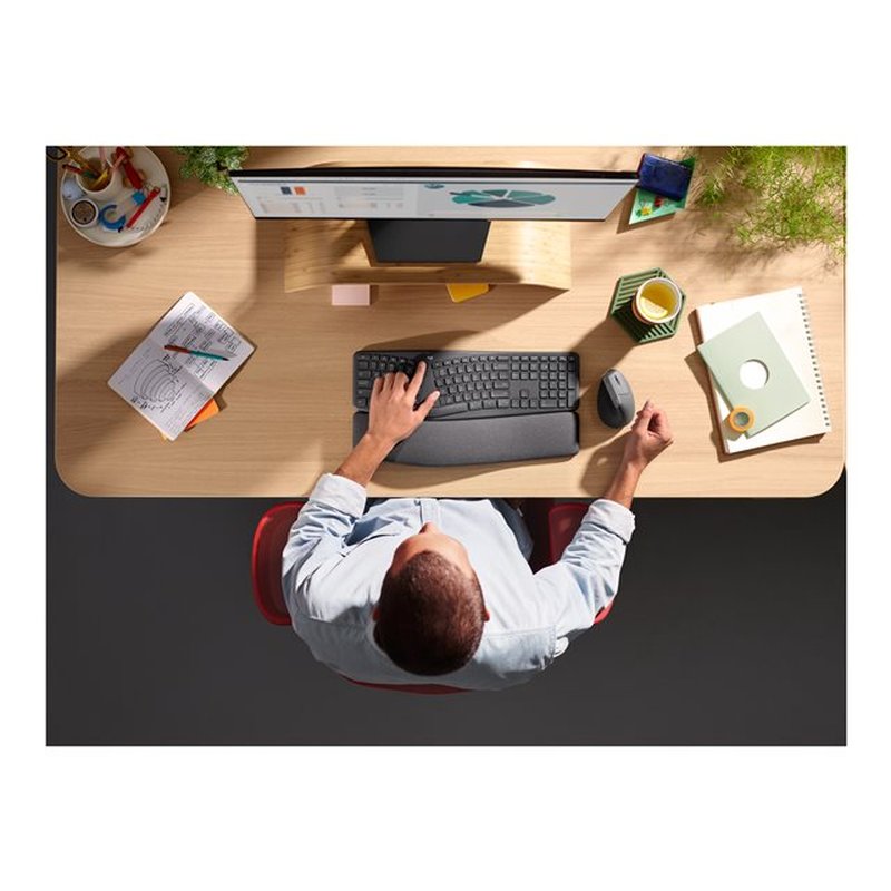 Logitech Ergo K860 teclado RF Wireless + Bluetooth Español Grafito Logitech Ergo K860 teclado RF Wireless + Bluetooth Español Grafito - Imagen 11