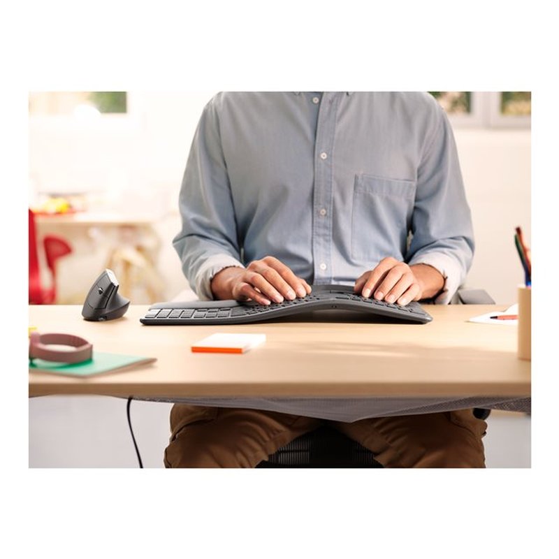 Logitech Ergo K860 teclado RF Wireless + Bluetooth Español Grafito Logitech Ergo K860 teclado RF Wireless + Bluetooth Español Grafito - Imagen 12