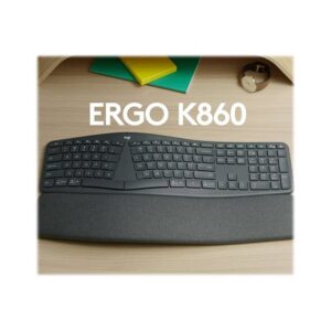 Logitech Ergo K860 teclado RF Wireless + Bluetooth Español Grafito Logitech Ergo K860 teclado RF Wireless + Bluetooth Español Grafito