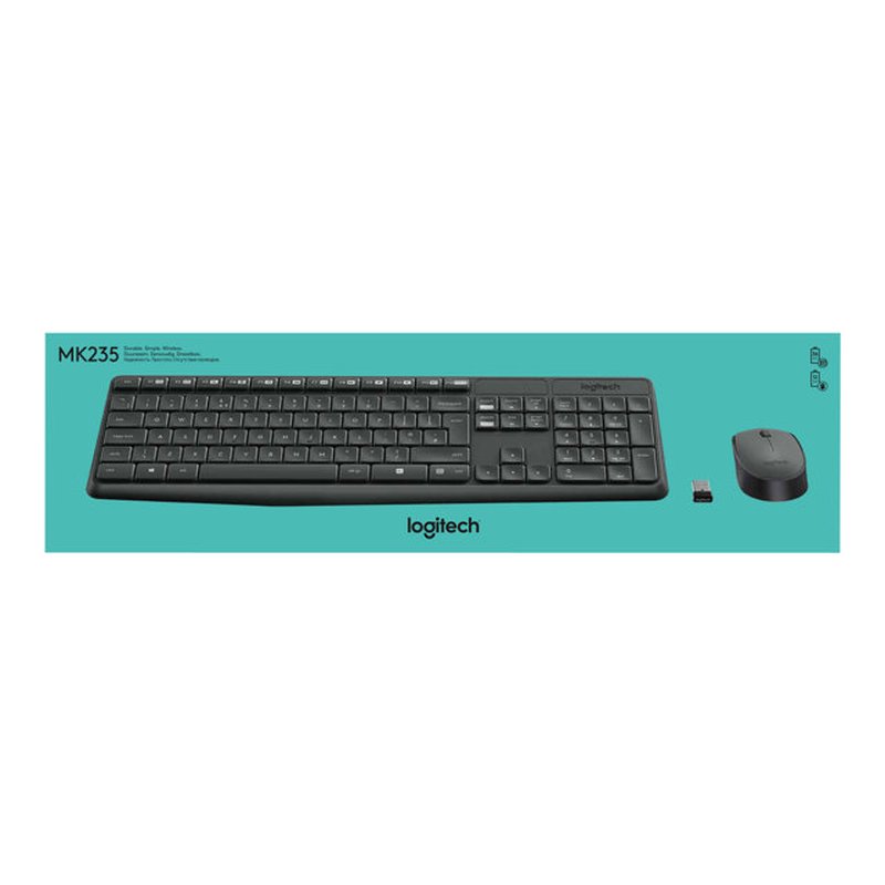 Logitech MK235 teclado Ratón incluido USB AZERTY Francés Gris - Imagen 8