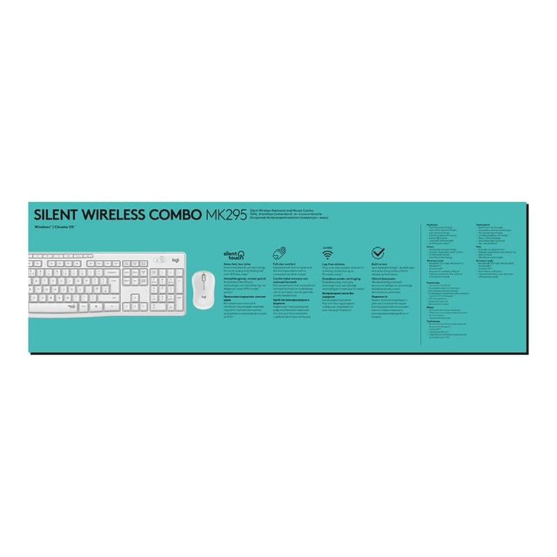 Logitech MK295 Silent Wireless Combo teclado Ratón incluido USB QWERTY Español Blanco - Imagen 13