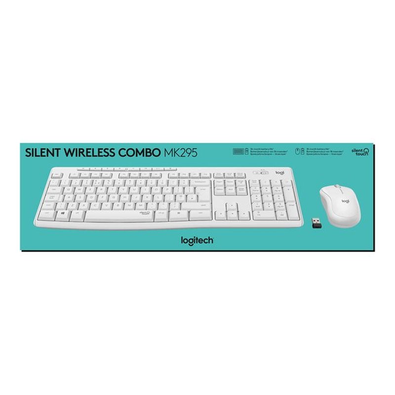 Logitech MK295 Silent Wireless Combo teclado Ratón incluido USB QWERTY Español Blanco - Imagen 3
