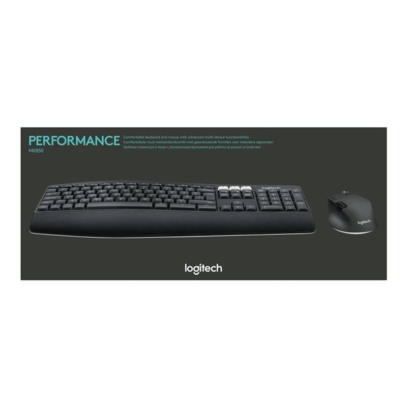 Logitech MK850 Performance teclado Ratón incluido RF Wireless + Bluetooth QWERTY Español Negro Logitech MK850 Performance teclado Ratón incluido RF Wireless + Bluetooth QWERTY Español Negro - Imagen 4