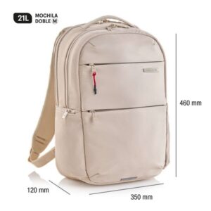 MOCHILA MEDIANA COLOR BEIGE BAG TO WORK MIQUELRIUS MR19564