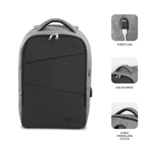 MOCHILA PORTATIL SUBBLIM SECURE ANTITHEFT V2 AP BACKPACK 16" BLACK / SILVER