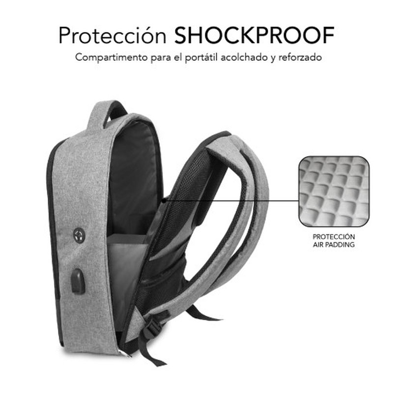 MOCHILA PORTATIL SUBBLIM SECURE ANTITHEFT V2 AP BACKPACK 16" BLACK / SILVER - Imagen 5
