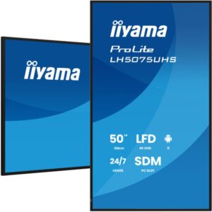iiyama LH5075UHS-B2AG pantalla de señalización Pantalla plana para señalización digital 125,7 cm (49.5") LCD Wifi 500 cd / m² 4K Ultra HD Negro Procesador incorporado Android 11 24/7 iiyama LH5075UHS-B2AG pantalla de señalización Pantalla plana para señalización digital 125,7 cm (49.5") LCD Wifi 500 cd / m² 4K Ultra HD Negro Procesador incorporado Android 11 24/7