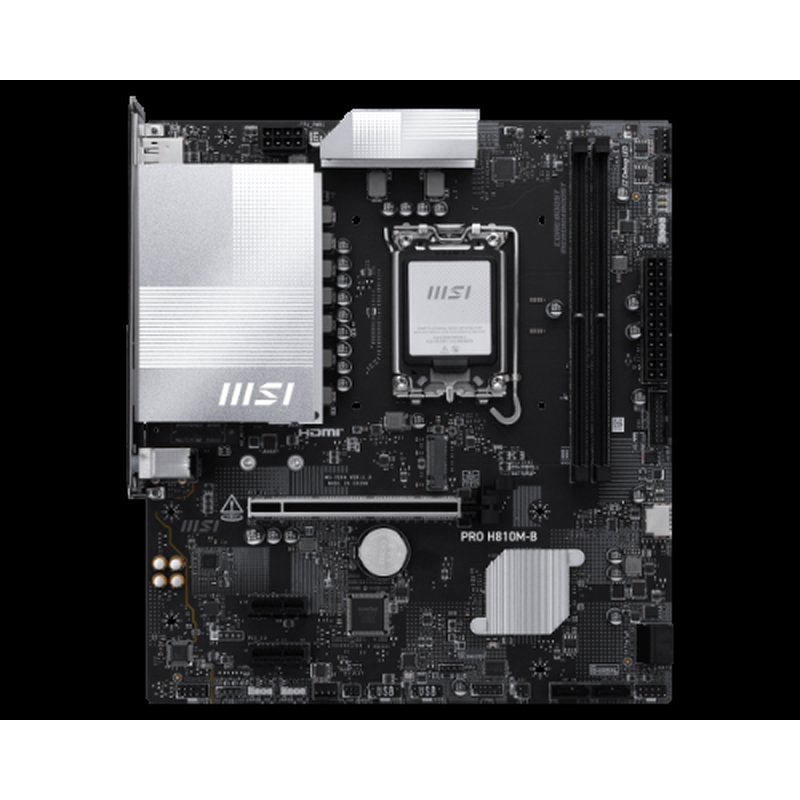 MSI PRO H810M-B placa base Intel H810 LGA 1851 (Socket V1) micro ATX MSI PRO H810M-B placa base Intel H810 LGA 1851 (Socket V1) micro ATX