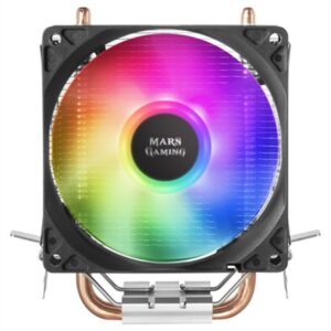 Mars Gaming MCPUARGB, Disipador CPU RGB, 2 Heatpipes HCT, TDP 130W, Silencioso, PWM