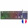 Mars Gaming MK220FR, Teclado Gaming H-Mech, FRGB Rainbow y Halo, Antighosting, Idioma Francés