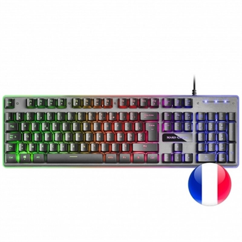Mars Gaming MK220FR, Teclado Gaming H-Mech, FRGB Rainbow y Halo, Antighosting, Idioma Francés Mars Gaming MK220FR, Teclado Gaming H-Mech, FRGB Rainbow y Halo, Antighosting, Idioma Francés