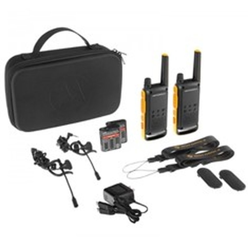 Motorola T82 Extreme Twin Pack two-way radios 16 canales Negro, Naranja