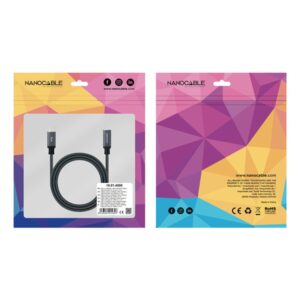 Nanocable 10.01.4502-COMB cable USB USB 3.2 Gen 2x2 2 m USB C Negro