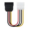 Nanocable CABLE SATA ALIMENTACION 5.25"(MOLEX 4PIN)/M-SATA/H 16CM OEM