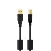 Nanocable CABLE USB 2.0 IMPRESORA HQ CON FERRITA, TIPO A/M-B/M, NEGRO, 5.0 M Nanocable CABLE USB 2.0 IMPRESORA HQ CON FERRITA, TIPO A/M-B/M, NEGRO, 5.0 M