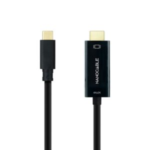 Alternative view of Nanocable Cable Conversor USB-C a HDMI 1.4 4K@30Hz, Color Negro, 5 m