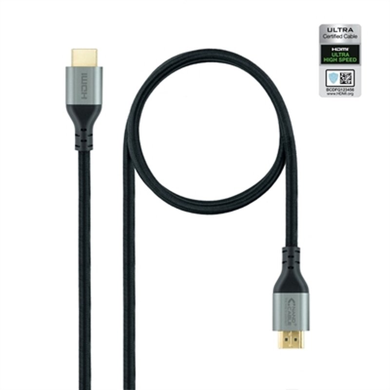 Nanocable Cable HDMI 2.1 Certificado ULTRA HIGH SPEED A/M-A/M, Negro, 1 m Nanocable Cable HDMI 2.1 Certificado ULTRA HIGH SPEED A/M-A/M, Negro, 1 m