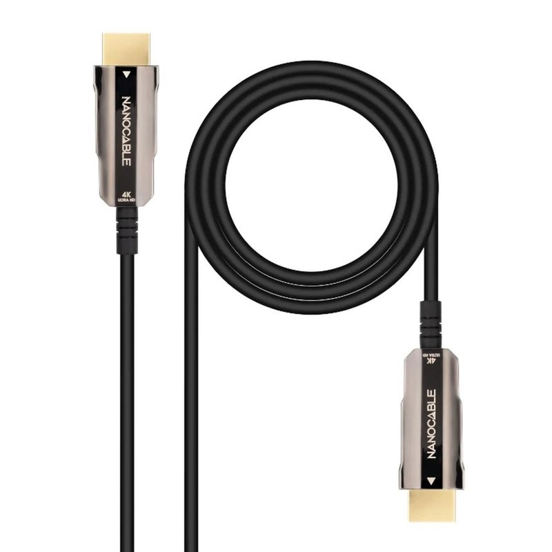 Nanocable Cable HDMI V2.0 AOC 4K@60Hz 18Gbps A/M-A/M, Negro, 10 m Nanocable Cable HDMI V2.0 AOC 4K@60Hz 18Gbps A/M-A/M, Negro, 10 m
