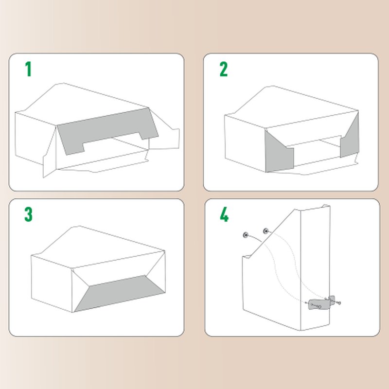 Leitz 24710050 estante para revistas Cartón Verde - Imagen 4