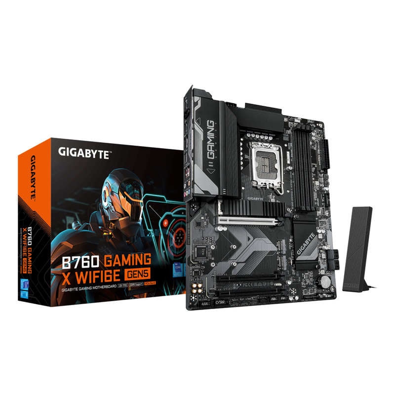 GIGABYTE B760 GAMING X WIFI6E GEN5 Placa Base – Compatible con procesadores Intel Core 14ª generación, VRM de 8+1+1 fases, hasta 5600 MHz DDR5, 3 x M.2 PCIe 4.0, Wi-Fi 6E, LAN 2.5 GbE, USB 3.2 Gen 2