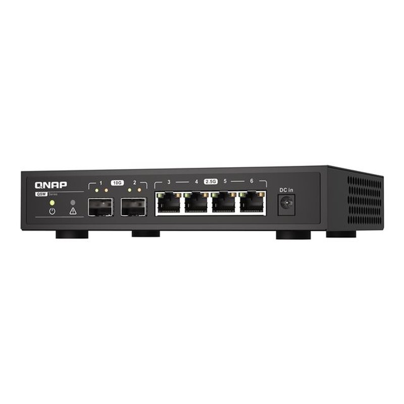 QNAP QSW-2104-2S switch No administrado 2.5G Ethernet Negro QNAP QSW-2104-2S switch No administrado 2.5G Ethernet Negro