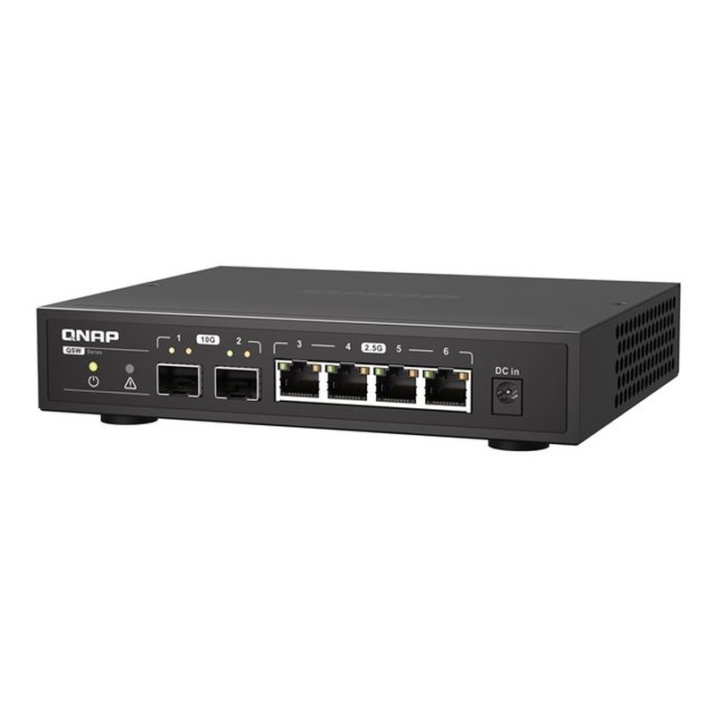 QNAP QSW-2104-2S switch No administrado 2.5G Ethernet Negro QNAP QSW-2104-2S switch No administrado 2.5G Ethernet Negro - Imagen 2