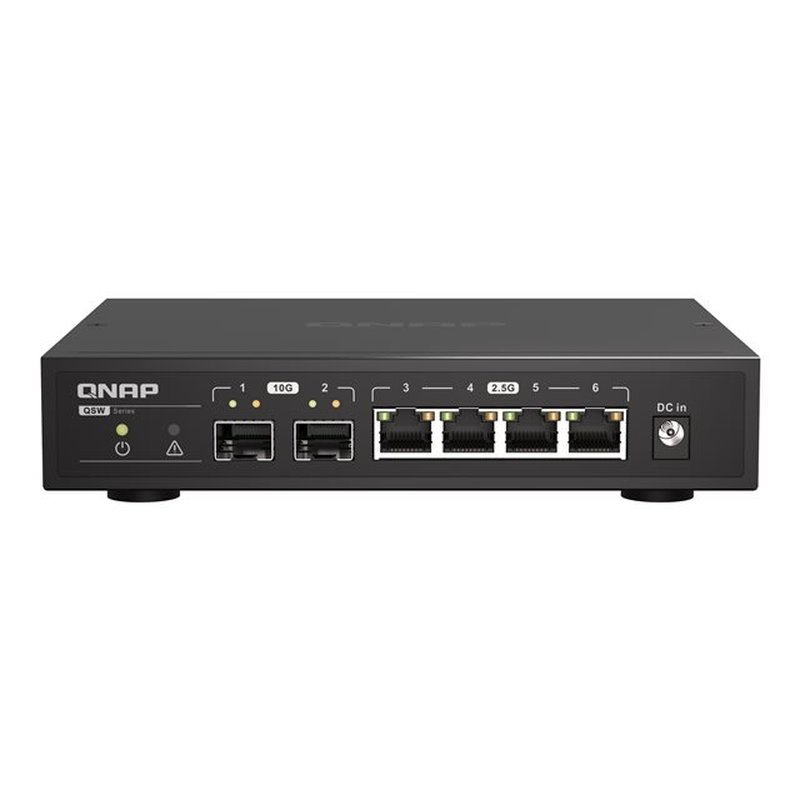 QNAP QSW-2104-2S switch No administrado 2.5G Ethernet Negro QNAP QSW-2104-2S switch No administrado 2.5G Ethernet Negro - Imagen 3