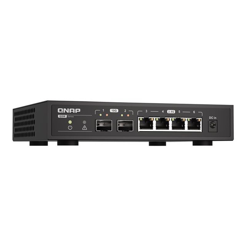 QNAP QSW-2104-2S switch No administrado 2.5G Ethernet Negro QNAP QSW-2104-2S switch No administrado 2.5G Ethernet Negro - Imagen 4