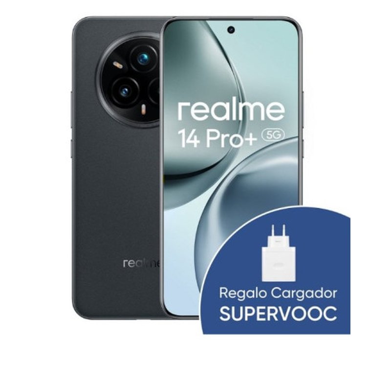 REALME 14 PRO+ 5G 512GB 12GB SUEDE GREY INT NFC + SUPERVOOC 120W POWER ADAPTER WHITE