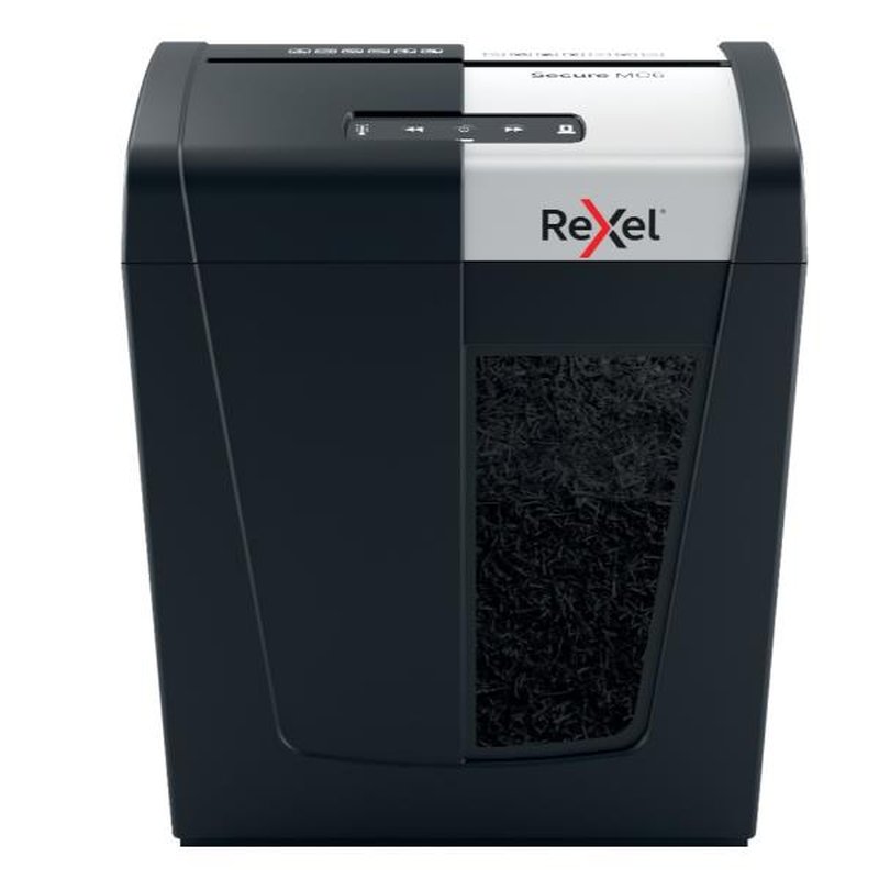 Rexel Secure MC6 triturador de papel Microcorte 60 dB Negro, Plata