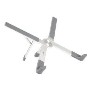 TooQ Soporte elevador plegable de aluminio para portátiles, Plata