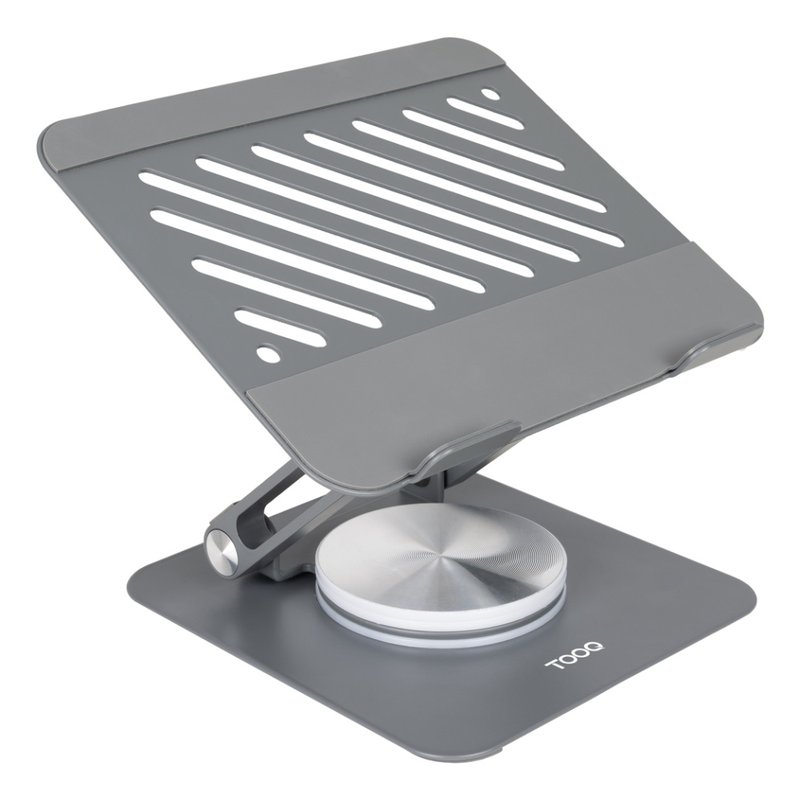 TooQ Soporte Elevador con rotación 360° y ajustable, para dispositivos de hasta 13”, Color Gris Oscuro TooQ Soporte Elevador con rotación 360° y ajustable, para dispositivos de hasta 13”, Color Gris Oscuro