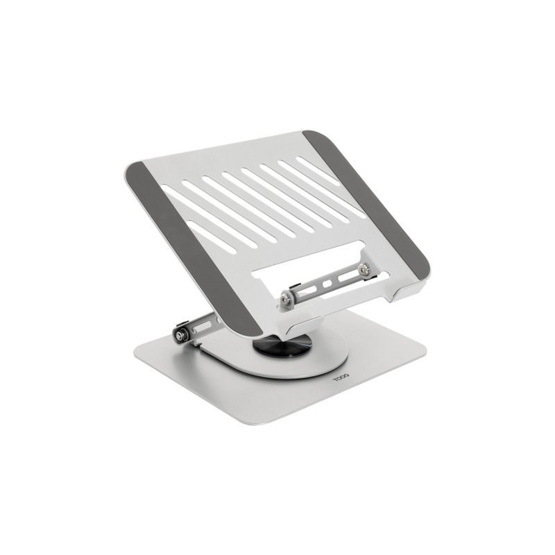 TooQ Soporte Elevador con rotación 360° y ajustable, para dispositivos de 11”-17”, Color Plata TooQ Soporte Elevador con rotación 360° y ajustable, para dispositivos de 11”-17”, Color Plata