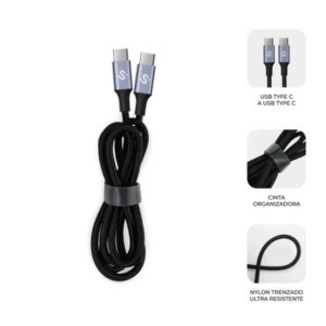 Alternative view of SUBBLIM CABLE PLUS 100W C-C 1M BLACK