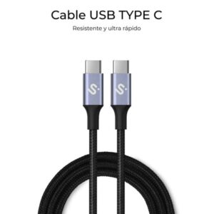 SUBBLIM CABLE PLUS 100W C-C 1M BLACK