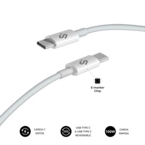 SUBBLIM CABLE PLUS 100W C-C 2m WHITE