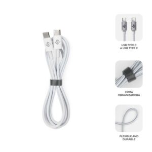 SUBBLIM CABLE PLUS 100W C-C 2m WHITE