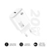 SUBBLIM Cargador USB-C GaN 20W , Power Delivery 3.0 & PPS, Enchufe Rápido para iPhone 16-12, iPad, Galaxy S24-S20, Pixel 9-6, Xiaomi, Ultraportátil, Seguro y Certificado