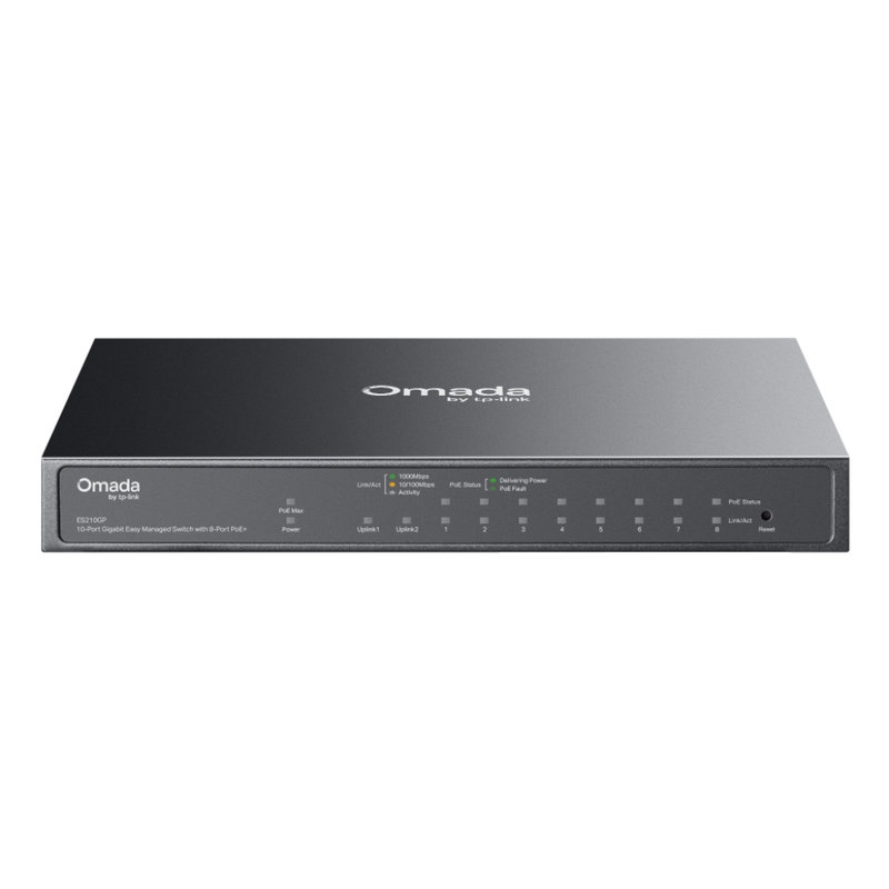 TP-Link Omada ES210GP switch Gestionado L2 Gigabit Ethernet (10/100/1000) Energía sobre Ethernet (PoE) DIN rail Negro TP-Link Omada ES210GP switch Gestionado L2 Gigabit Ethernet (10/100/1000) Energía sobre Ethernet (PoE) DIN rail Negro