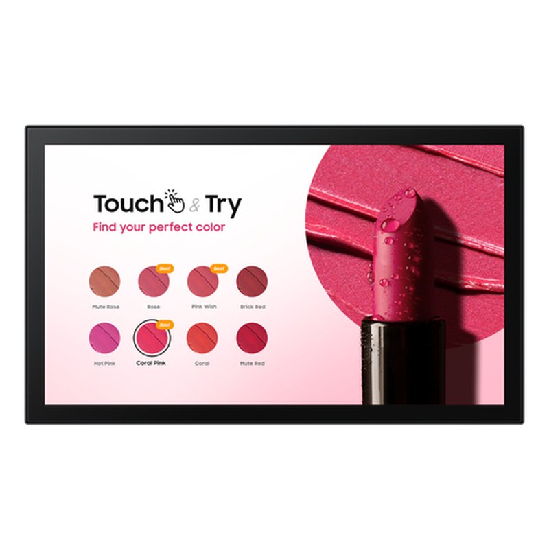 Samsung QB13C-T Pantalla plana para señalización digital 33 cm (13") LCD Wifi 500 cd / m² Full HD Negro Pantalla táctil Tizen 7.0 16/7