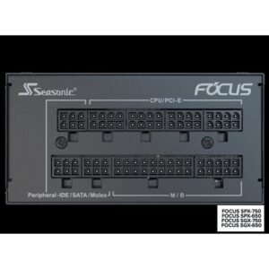 Seasonic FOCUS SGX-750 (2021) unidad de fuente de alimentación 750 W 20+4 pin ATX SFX Negro Seasonic FOCUS SGX-750 (2021) unidad de fuente de alimentación 750 W 20+4 pin ATX SFX Negro